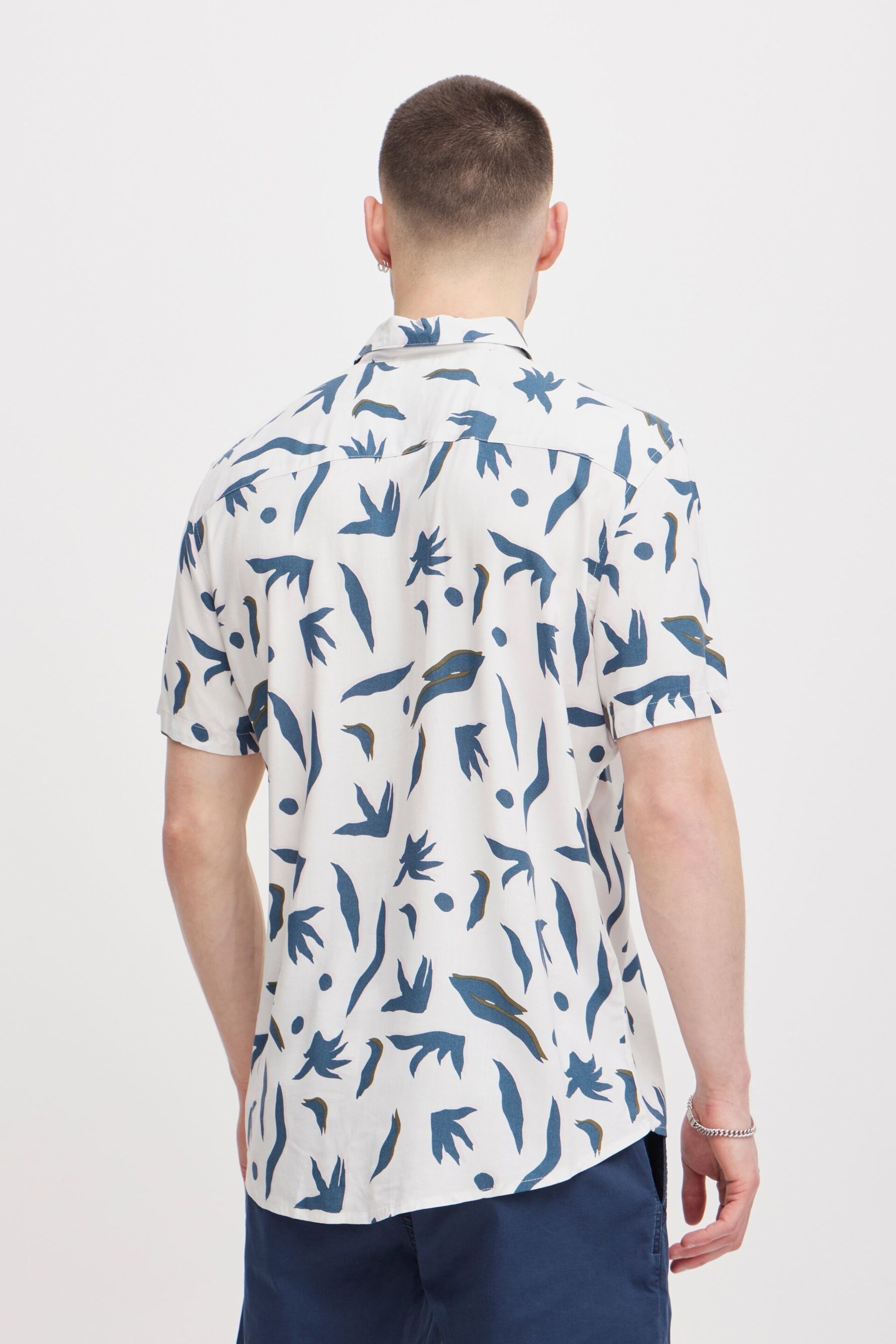 Blend White Printed Short Sleeve Shirt - Image 2 of 5