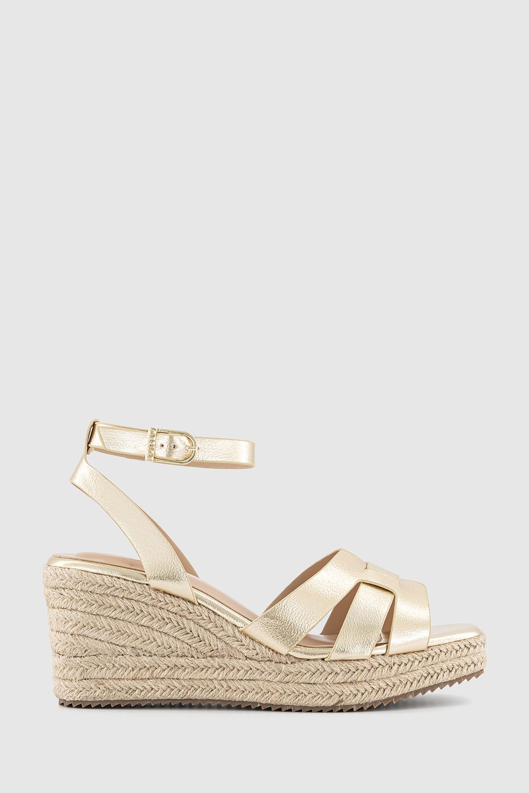 Buy Office Metallic Marta Weave Espadrille Wedge Sandals from the Next UK online shop