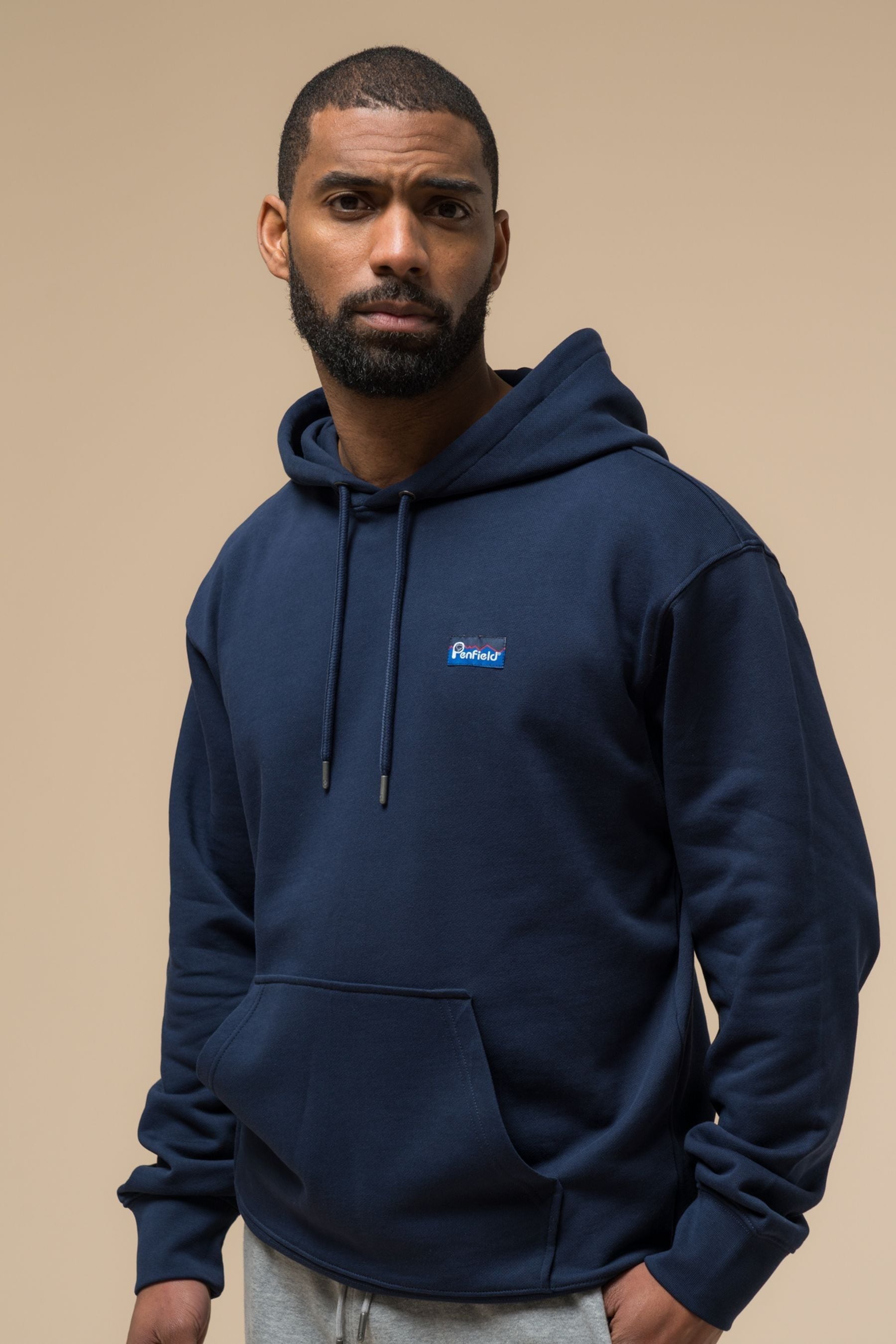 Buy Penfield Blue Dark Mens Relaxed Fit Original Logo 100 Cotton Hoodie from the Next UK online shop