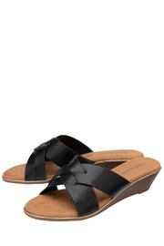 Dunlop Black Wedge Open-Toe Sandals - Image 2 of 4