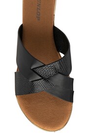 Dunlop Black Wedge Open-Toe Sandals - Image 4 of 4