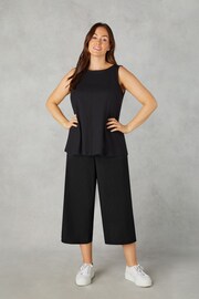 Live Unlimited Curve Petite Black Pull-On Cropped Trousers - Image 1 of 5