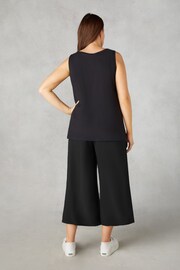 Live Unlimited Curve Petite Black Pull-On Cropped Trousers - Image 2 of 5