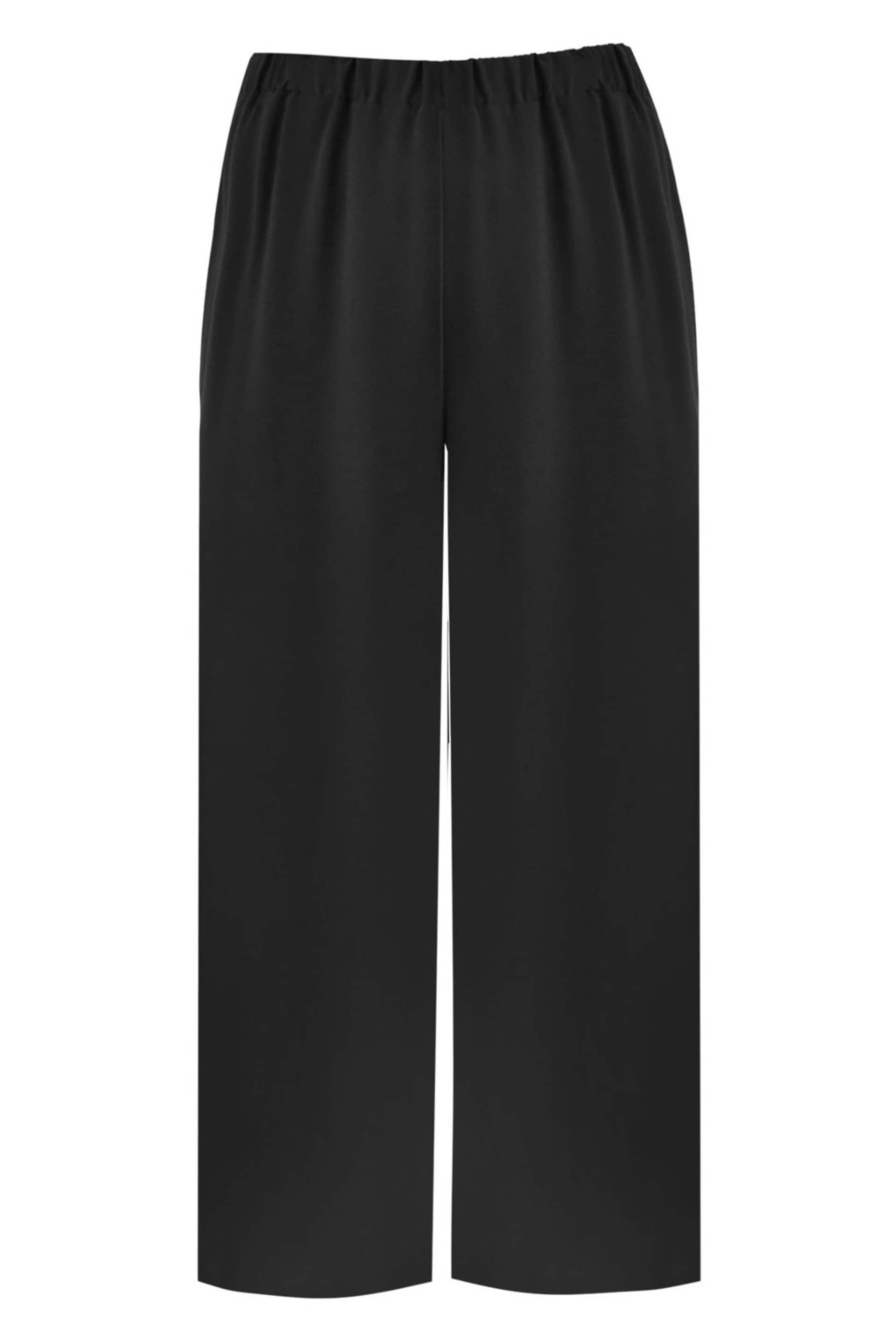 Live Unlimited Curve Petite Black Pull-On Cropped Trousers - Image 4 of 5