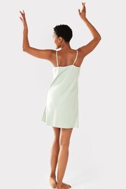 Chelsea Peers Green Satin Lace Trim Slip Nightdress - Image 3 of 5