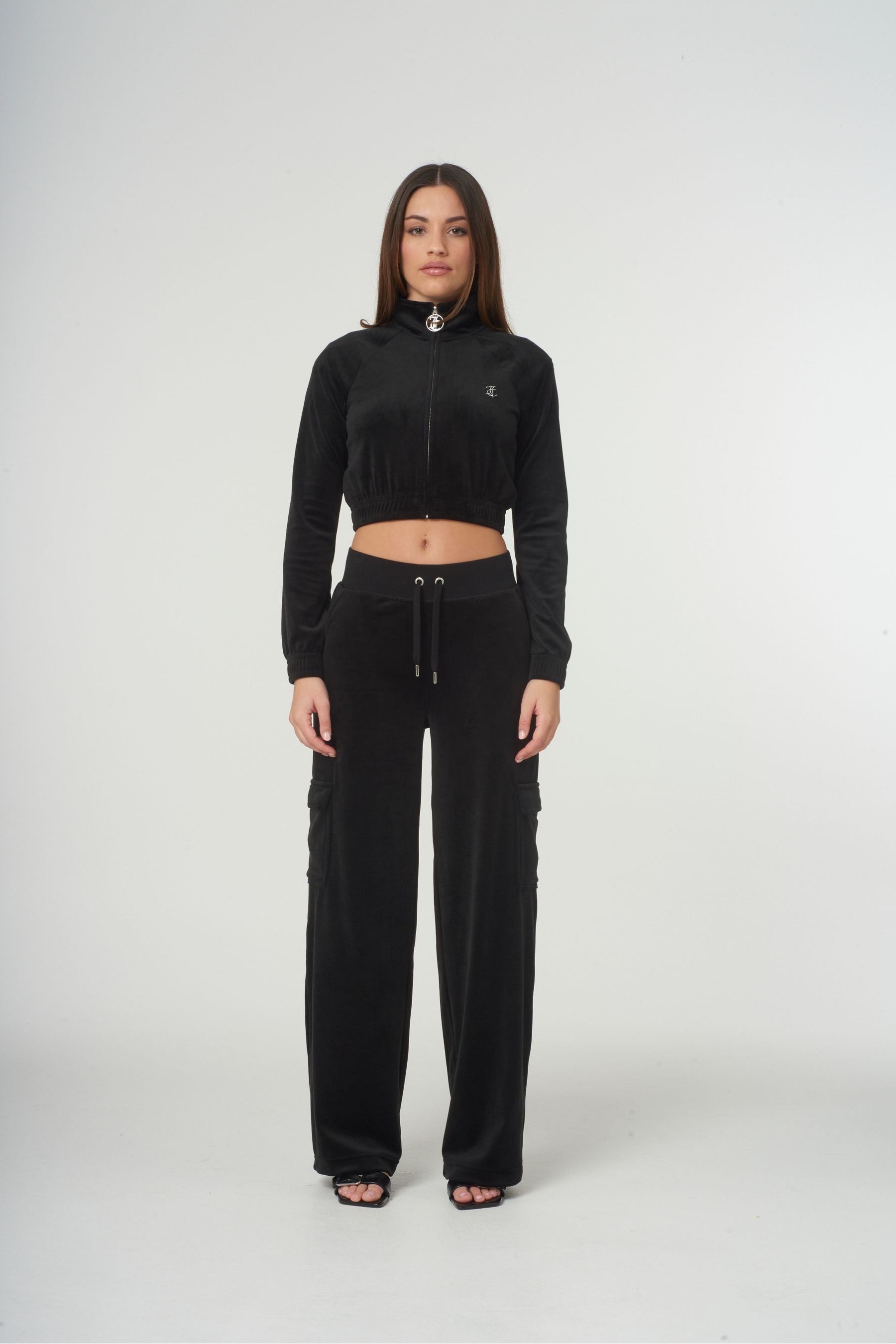 Buy Juicy Couture Black Classic Velour Tasha Track Top Jacket from Next Iceland