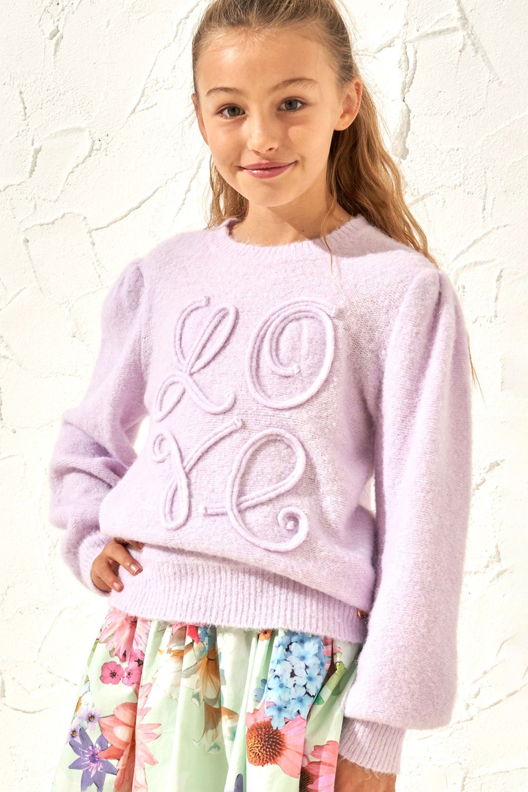 Buy Angel Rocket Purple Cecilia Supersoft Love Jumper from Next Luxembourg