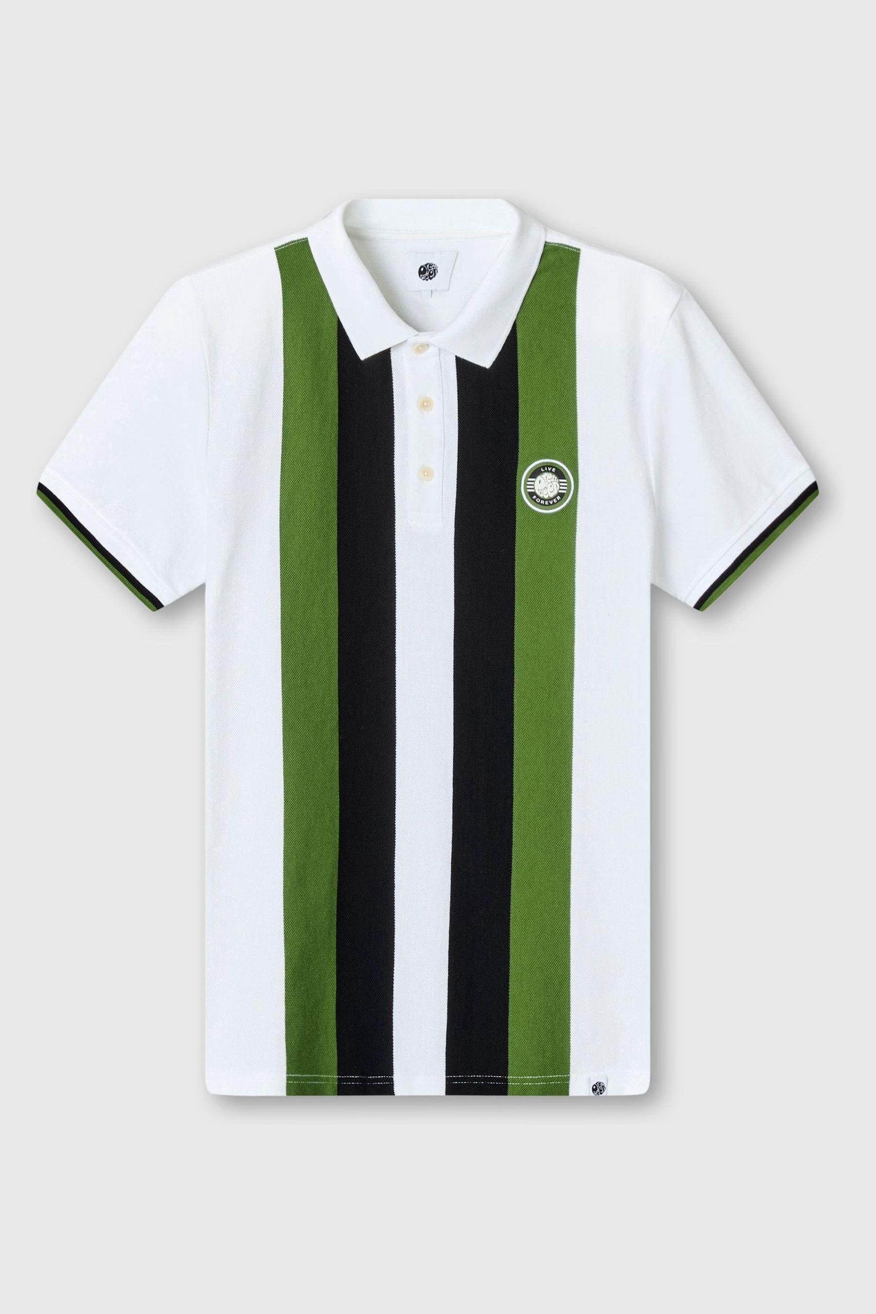 Buy Pretty Green Stripe Knitted 100 Cotton Polo Shirt from the Next UK online shop