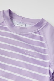 Polarn O. Pyret Purple Striped Sunsafe UV Rash Vest - Image 5 of 5