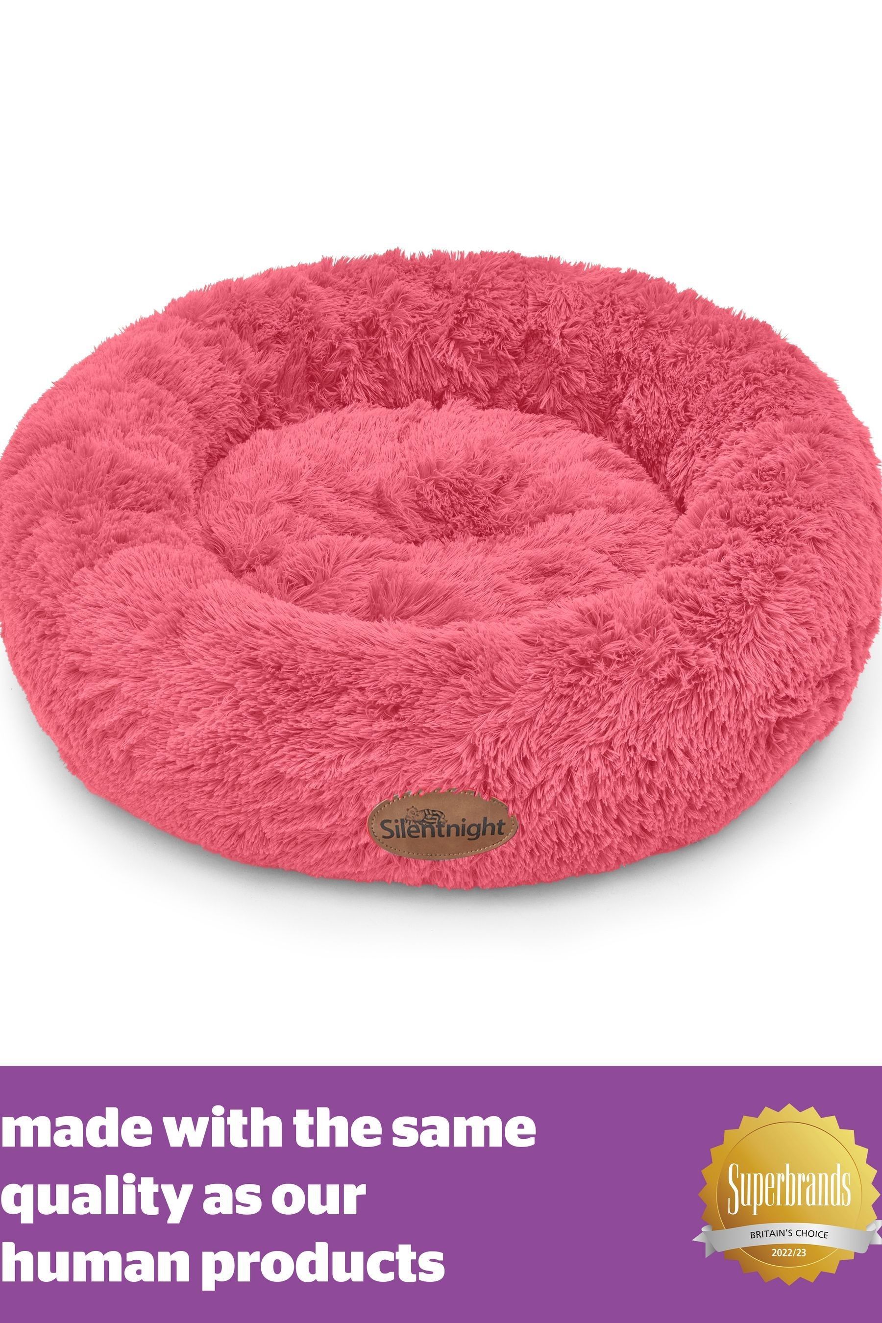 Silentnight Raspberry Pink Calming Donut Pet Bed