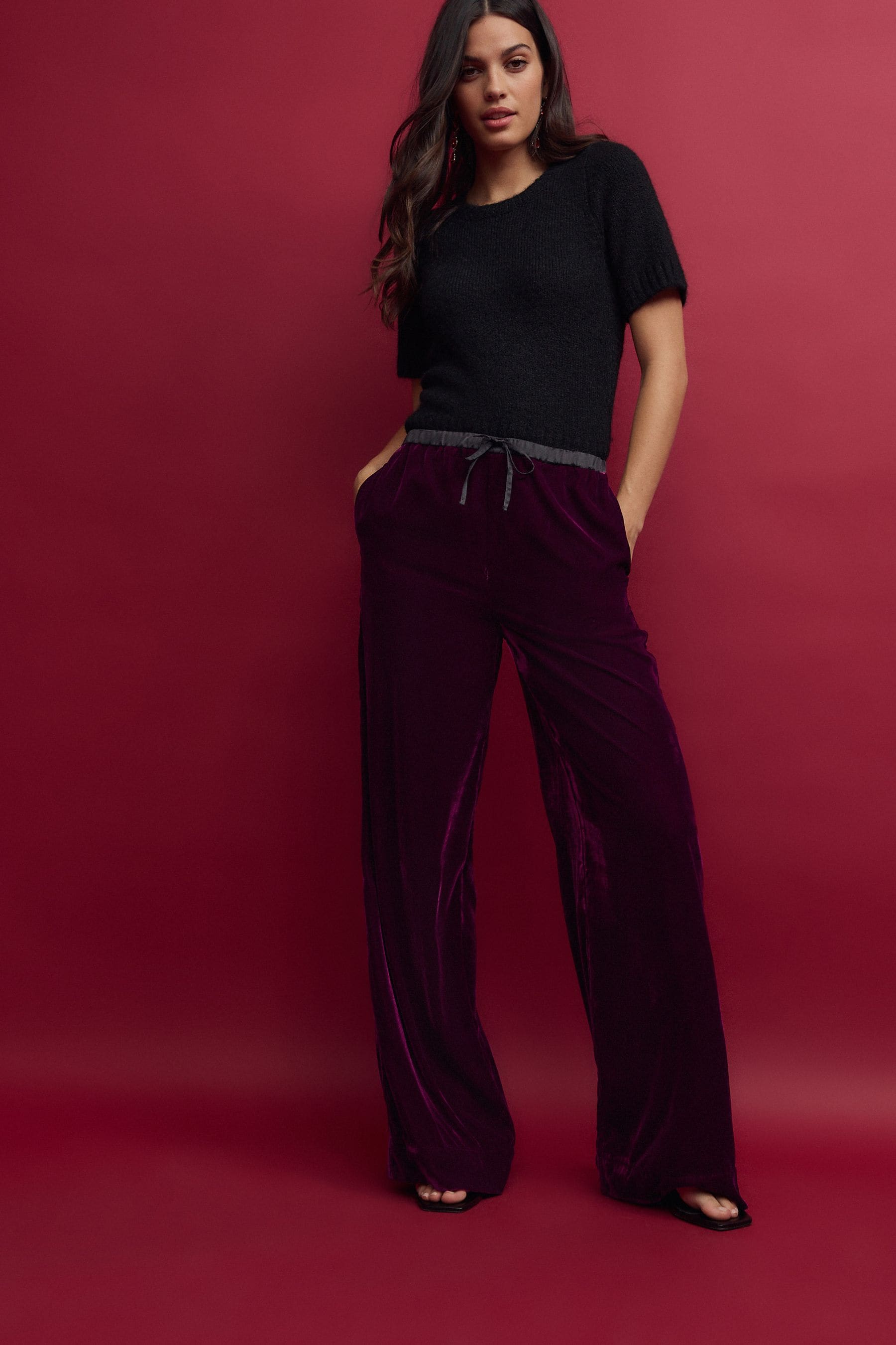 Next womens velvet trousers deals