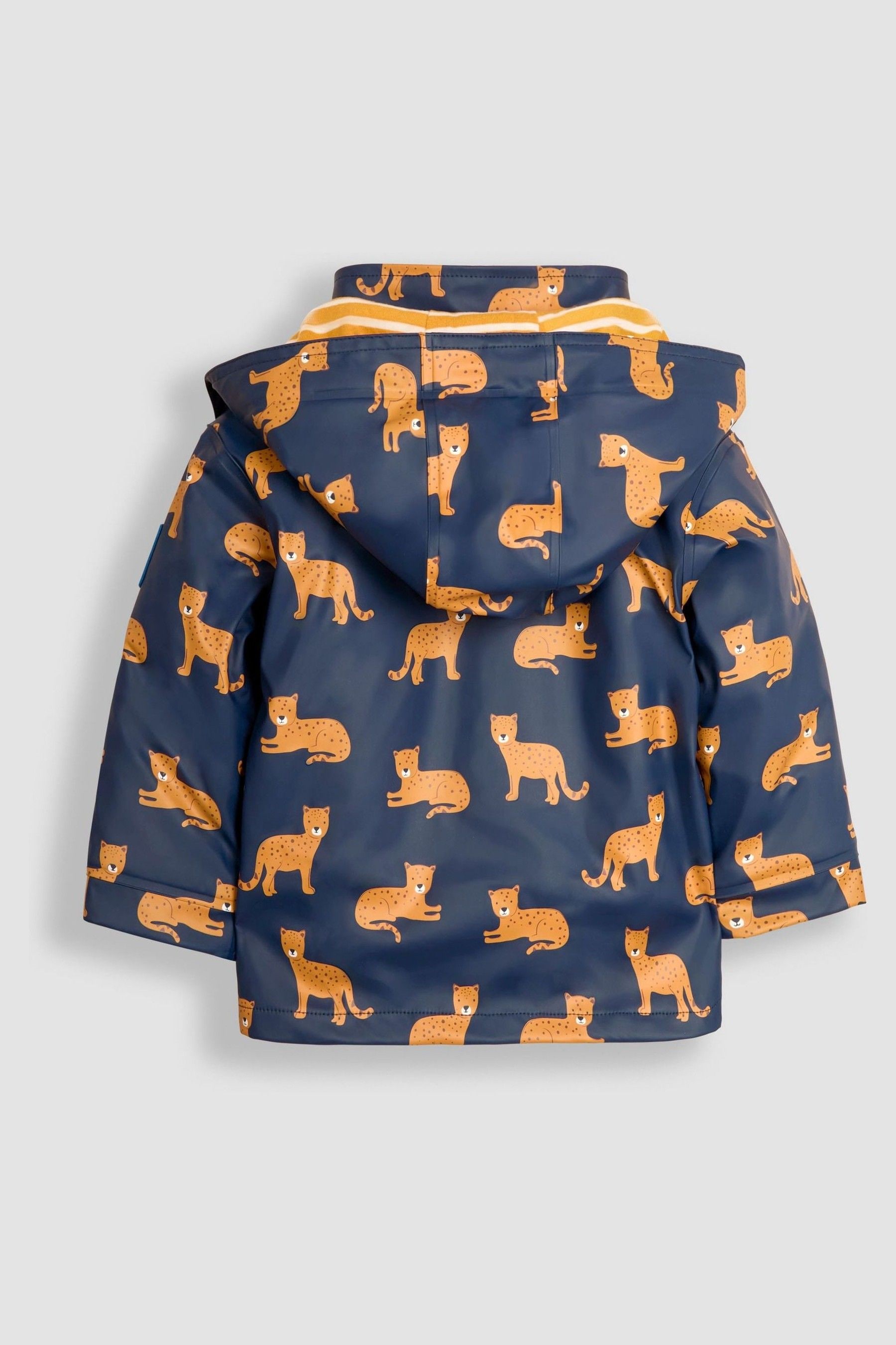 Boys JoJo Maman Bebe Navy Leopard 3 In 1 Waterproof Jacket