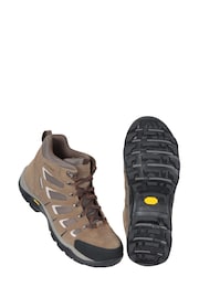 Mountain Warehouse Brown Mens Wide Fit Field Waterproof Vibram Walking Boots - Image 1 of 5
