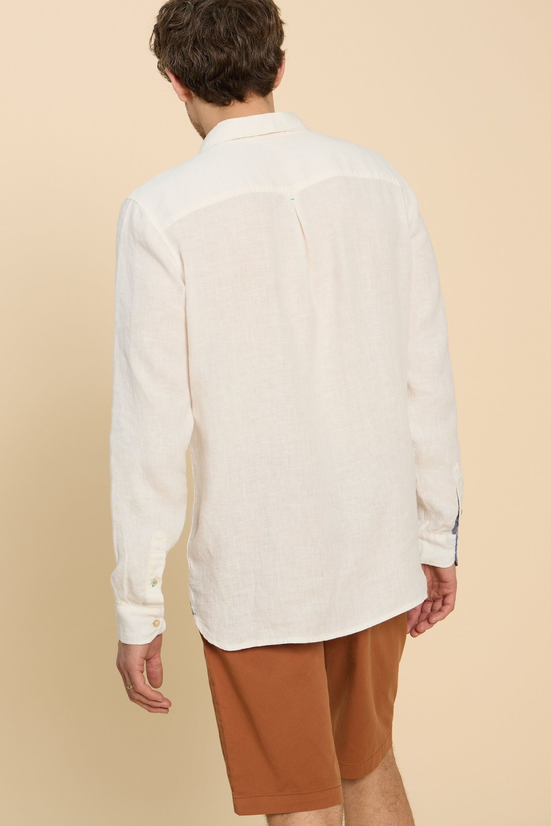 White Stuff White Pembroke Linen Shirt - Image 2 of 7