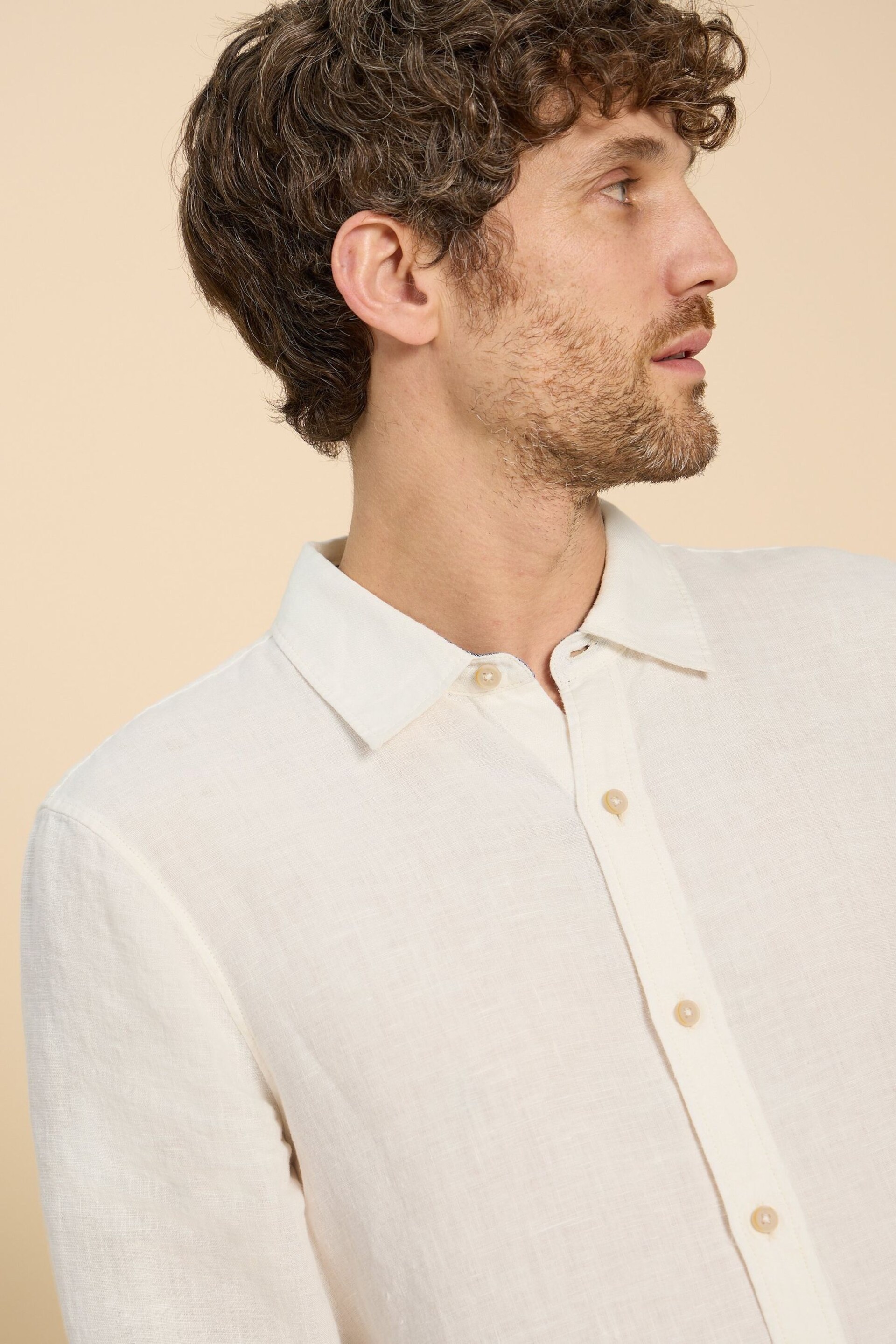 White Stuff White Pembroke Linen Shirt - Image 4 of 7