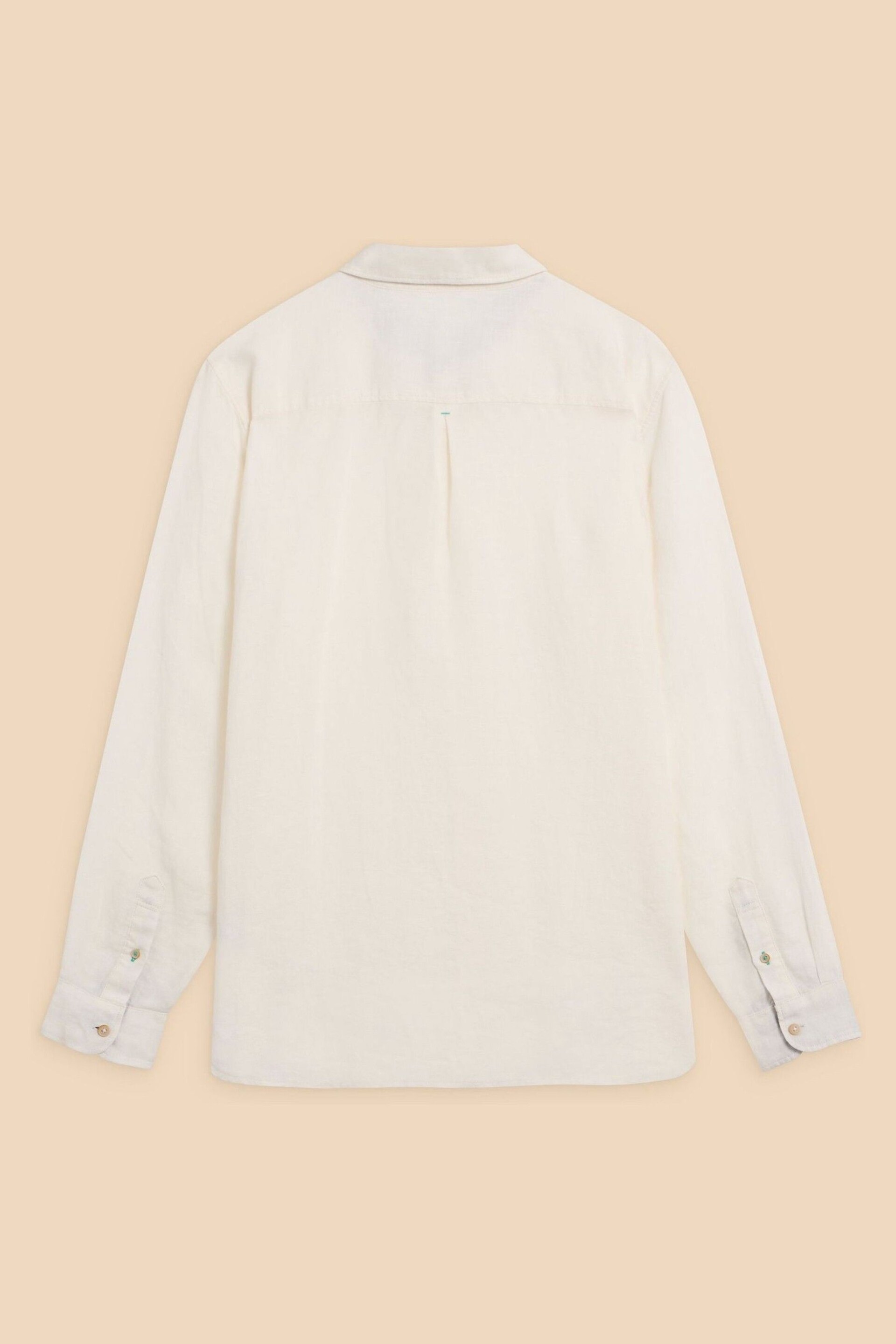 White Stuff White Pembroke Linen Shirt - Image 6 of 7