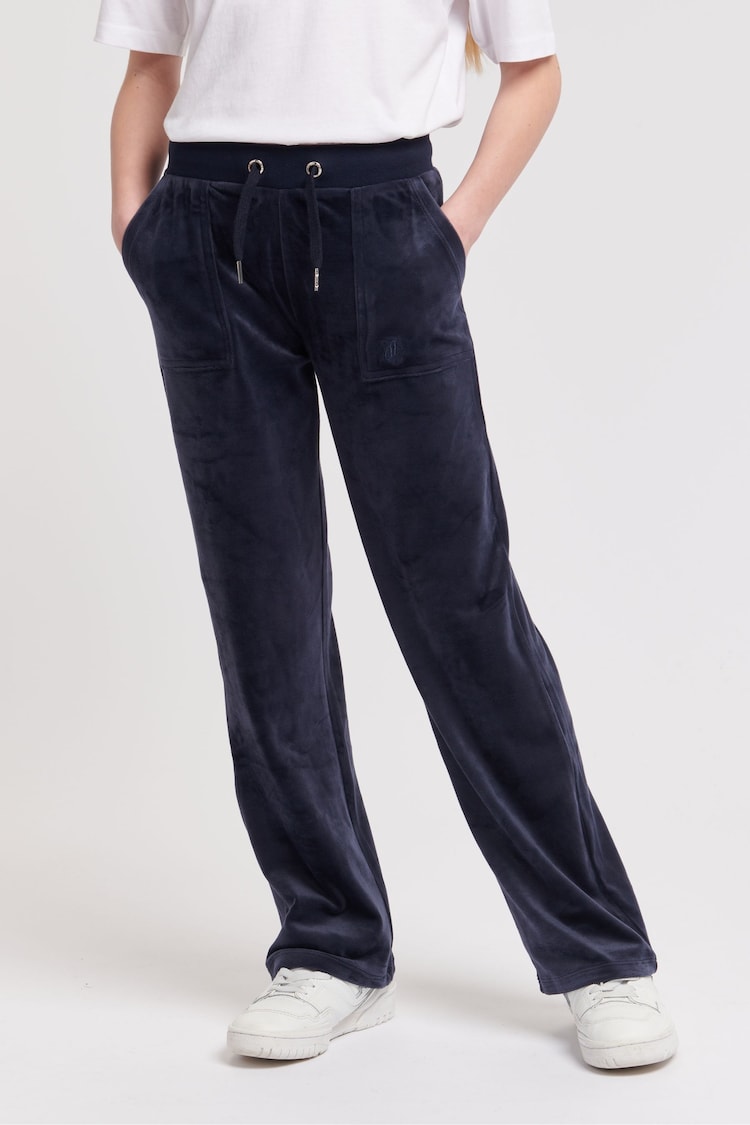 Juicy Couture Blue Tonal Wide Leg Joggers - Image 1 of 7