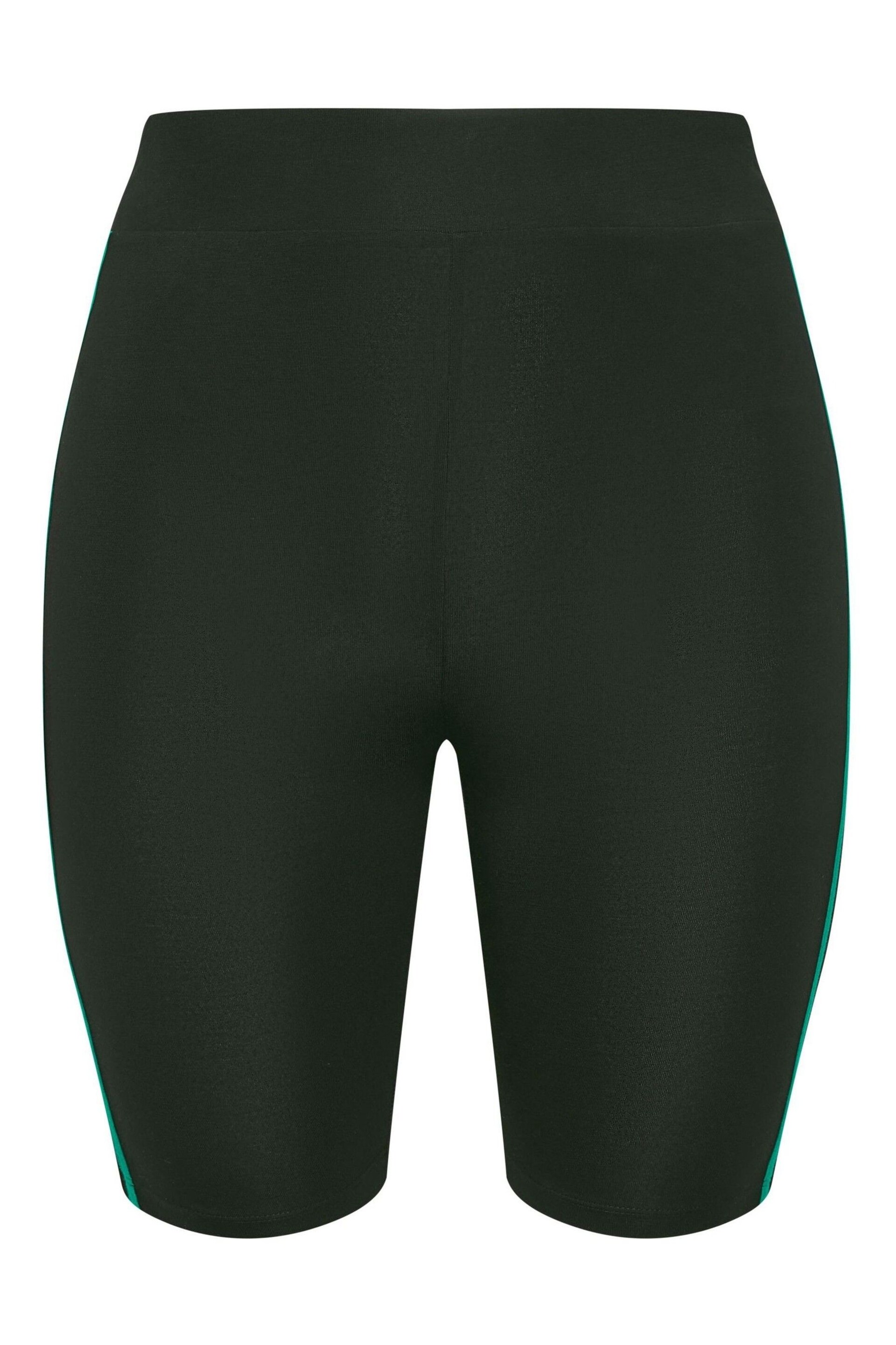 Yours Curve Black YOURS ACTIVE Curve Black Side Stripe Shorts - Image 5 of 6