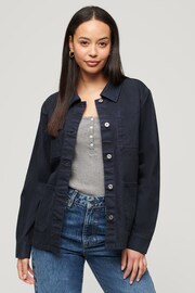 SUPERDRY Blue SUPERDRY Canvas Chore Jacket - Image 1 of 7