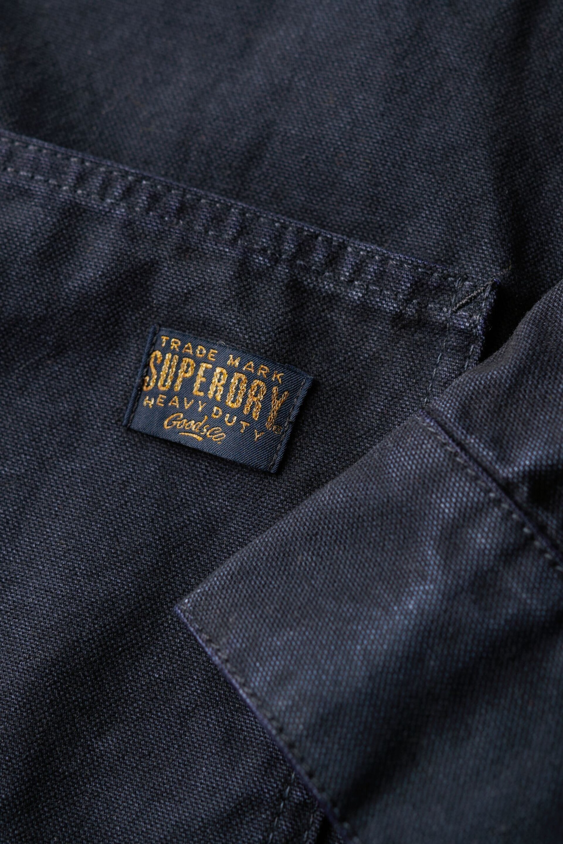 SUPERDRY Blue SUPERDRY Canvas Chore Jacket - Image 6 of 7