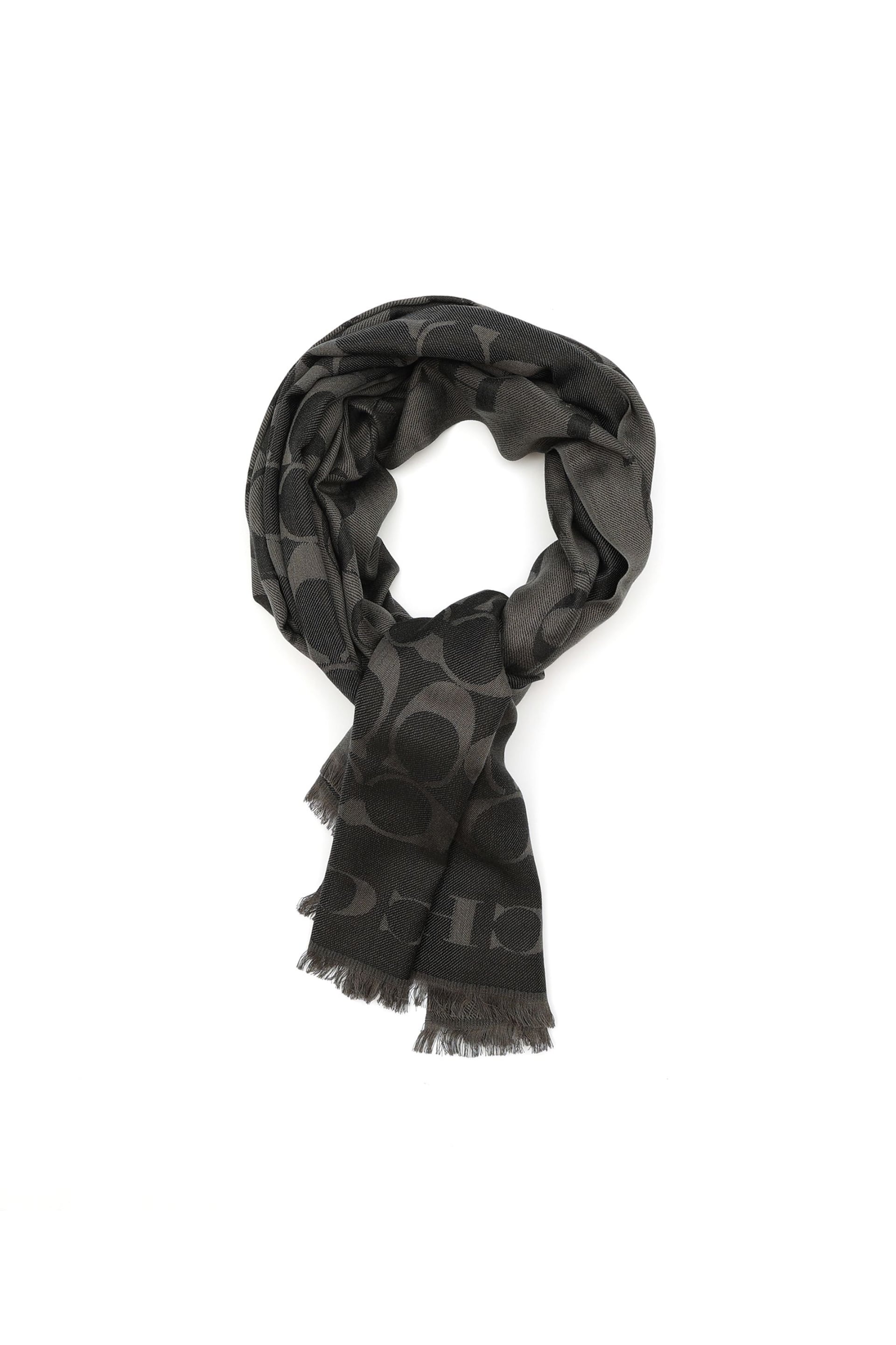 COACH Signature Border Stole Black Scarve - Image 2 of 4