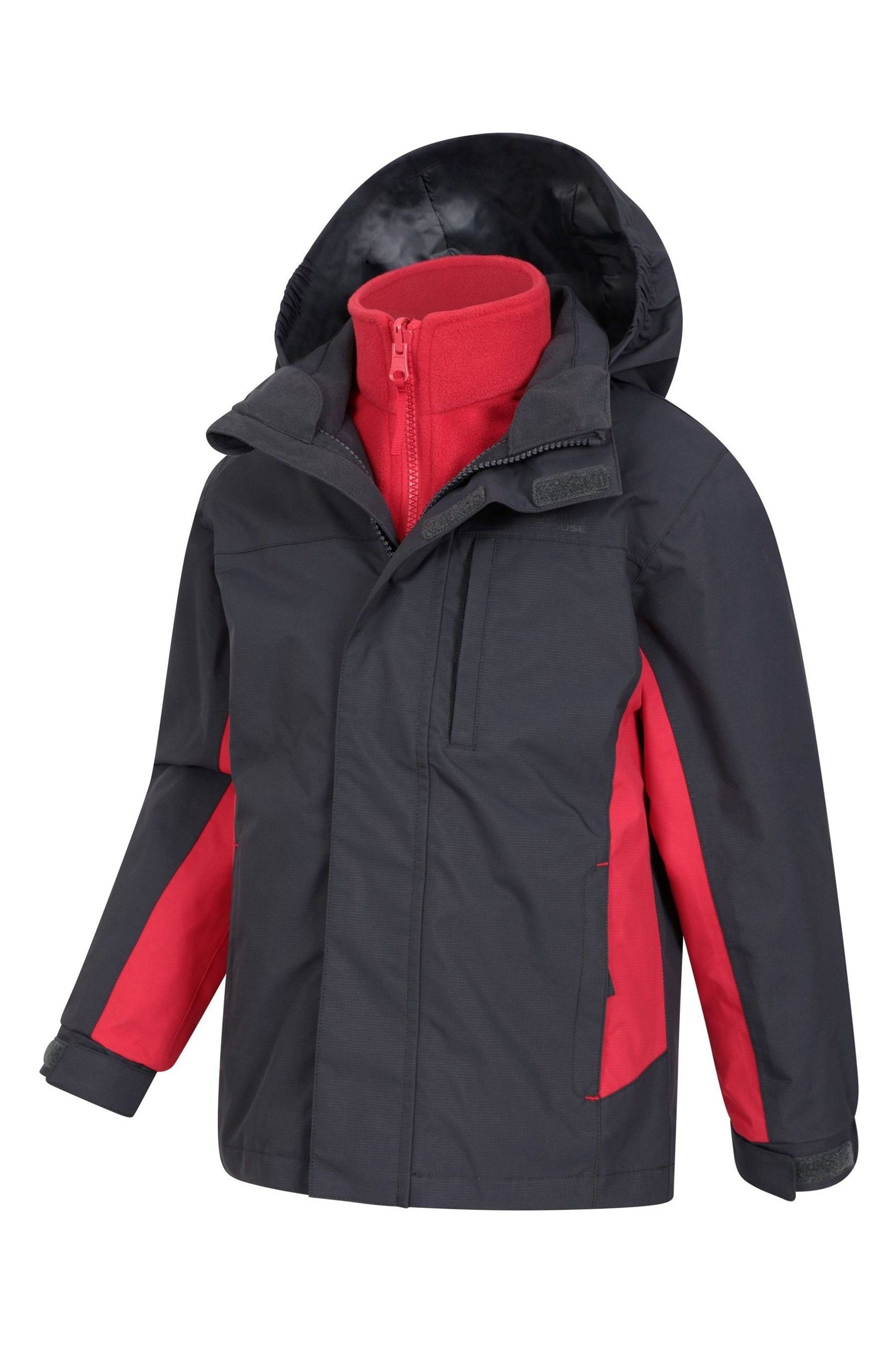 Buy Mountain Warehouse Black Kids Cannonball 3 in 1 Waterproof Jacket from Next Luxembourg