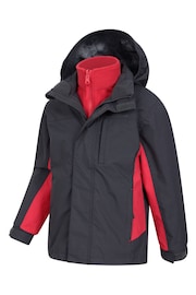 Mountain Warehouse Black Kids Cannonball 3 In 1 Waterproof Jacket - Image 4 of 5