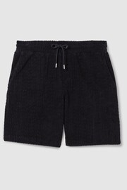 Reiss Navy Vulcan Towelling Drawstring Shorts - Image 2 of 6