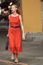 Boden Red Scarlet Ottoman Ponte Dress - Image 1 of 6