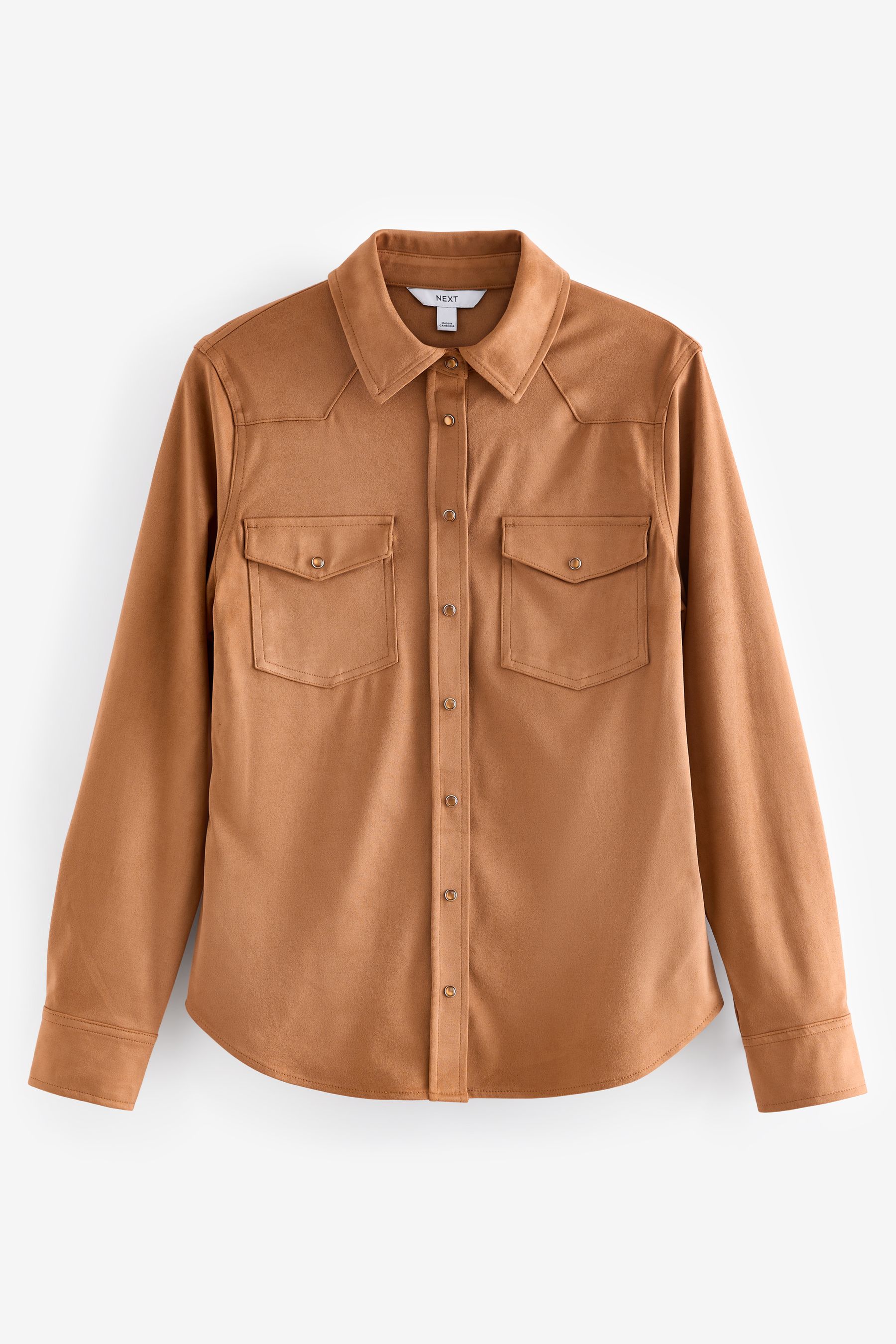 Tan suede shirt online