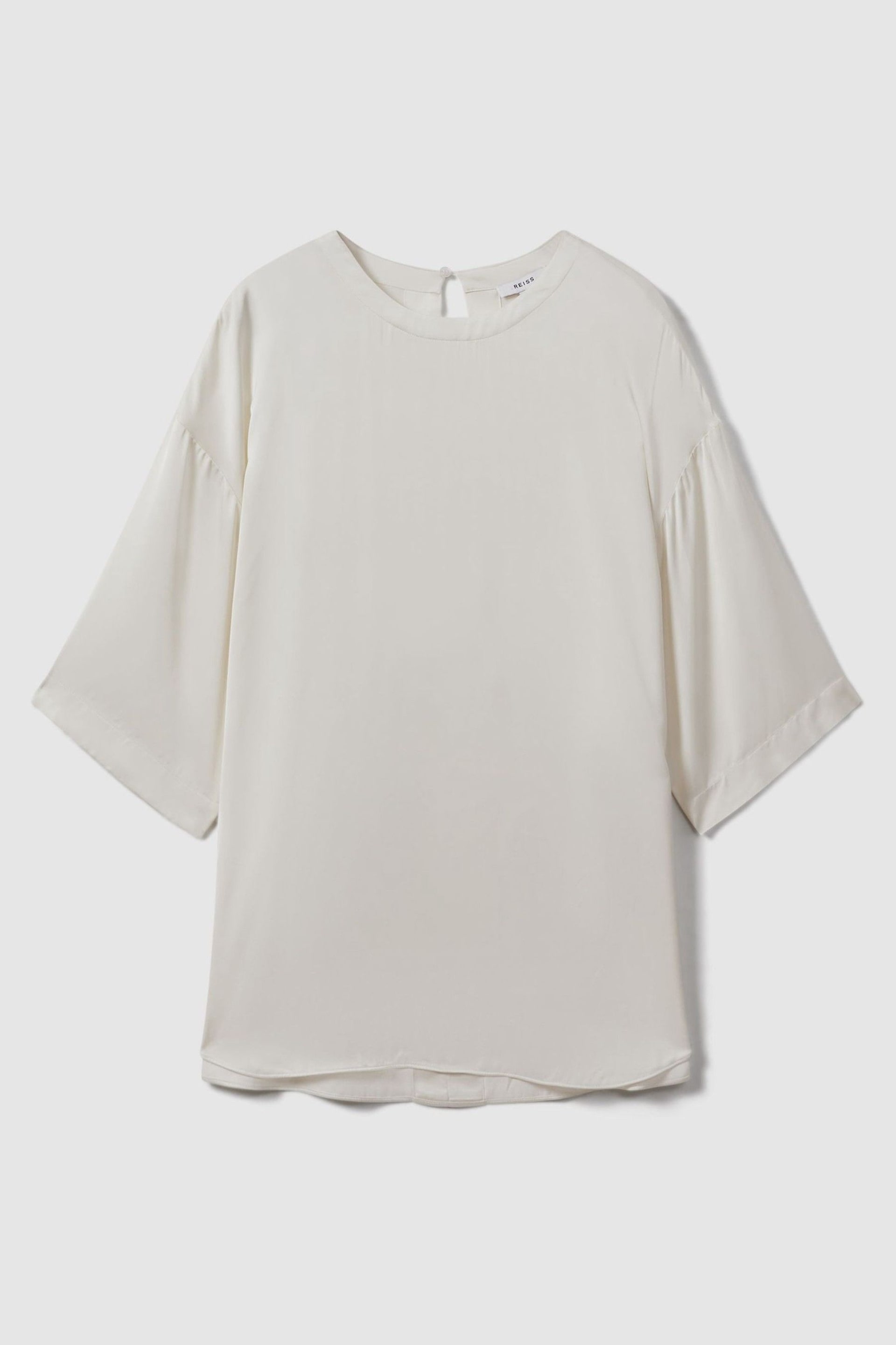Reiss Ivory Anya Relaxed Satin Blouse - Image 2 of 7