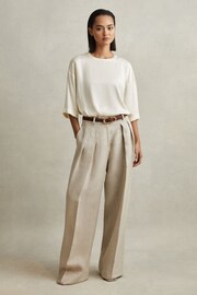 Reiss Ivory Anya Relaxed Satin Blouse - Image 4 of 7