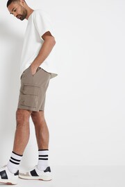 River Island Brown River Island Regular Fit Cargo Shorts - Image 2 of 4