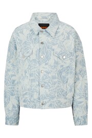 BOSS Blue BOSS Blue Cotton-Denim Jacket With Embroidered Pattern - Image 6 of 6