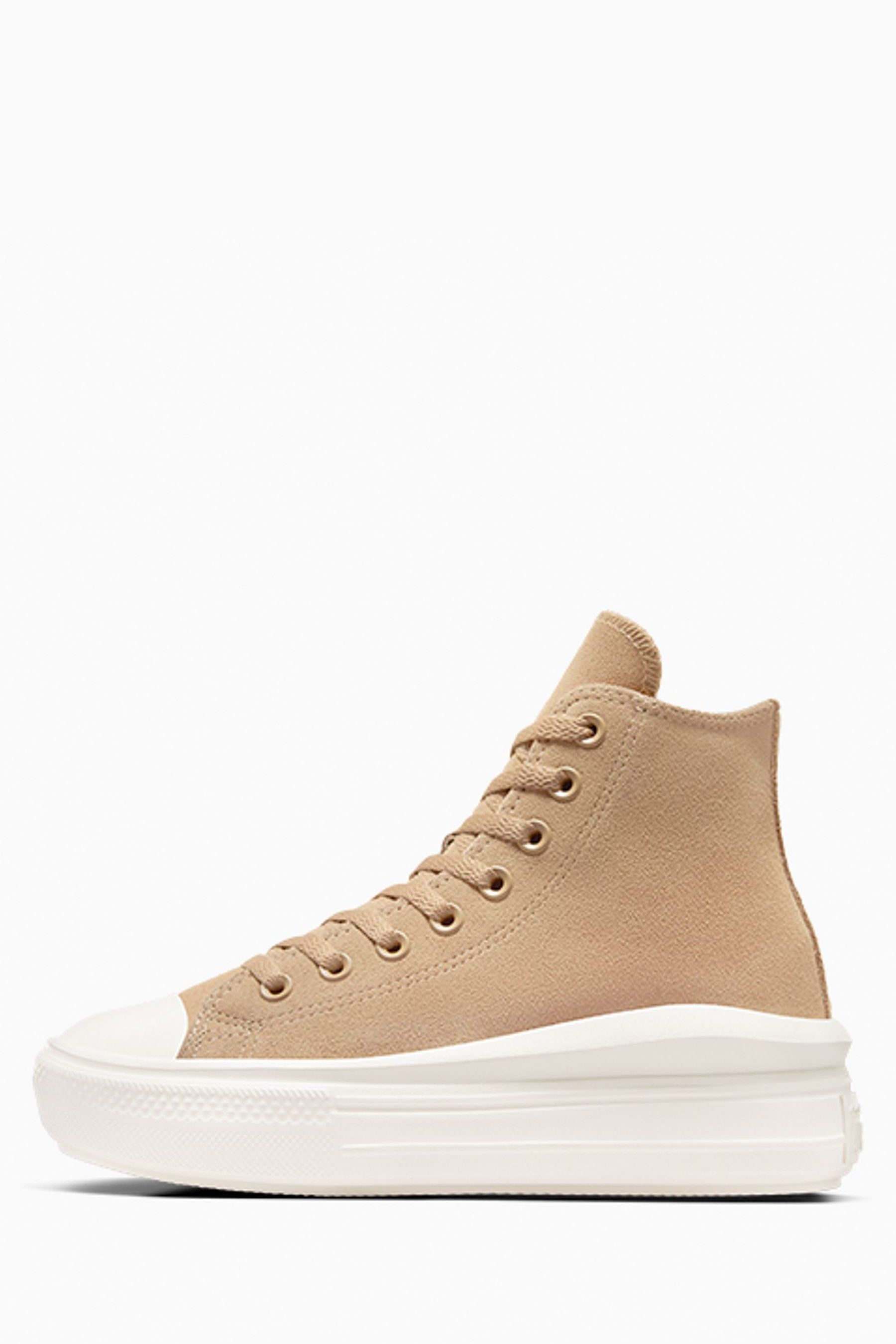 Buy Converse Cream Chuck Taylor All Star Suede Move Trainers from the Next UK online shop