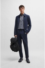 BOSS Blue Slim-Fit Shirt In Structured Performance-Stretch Fabric - Image 3 of 6