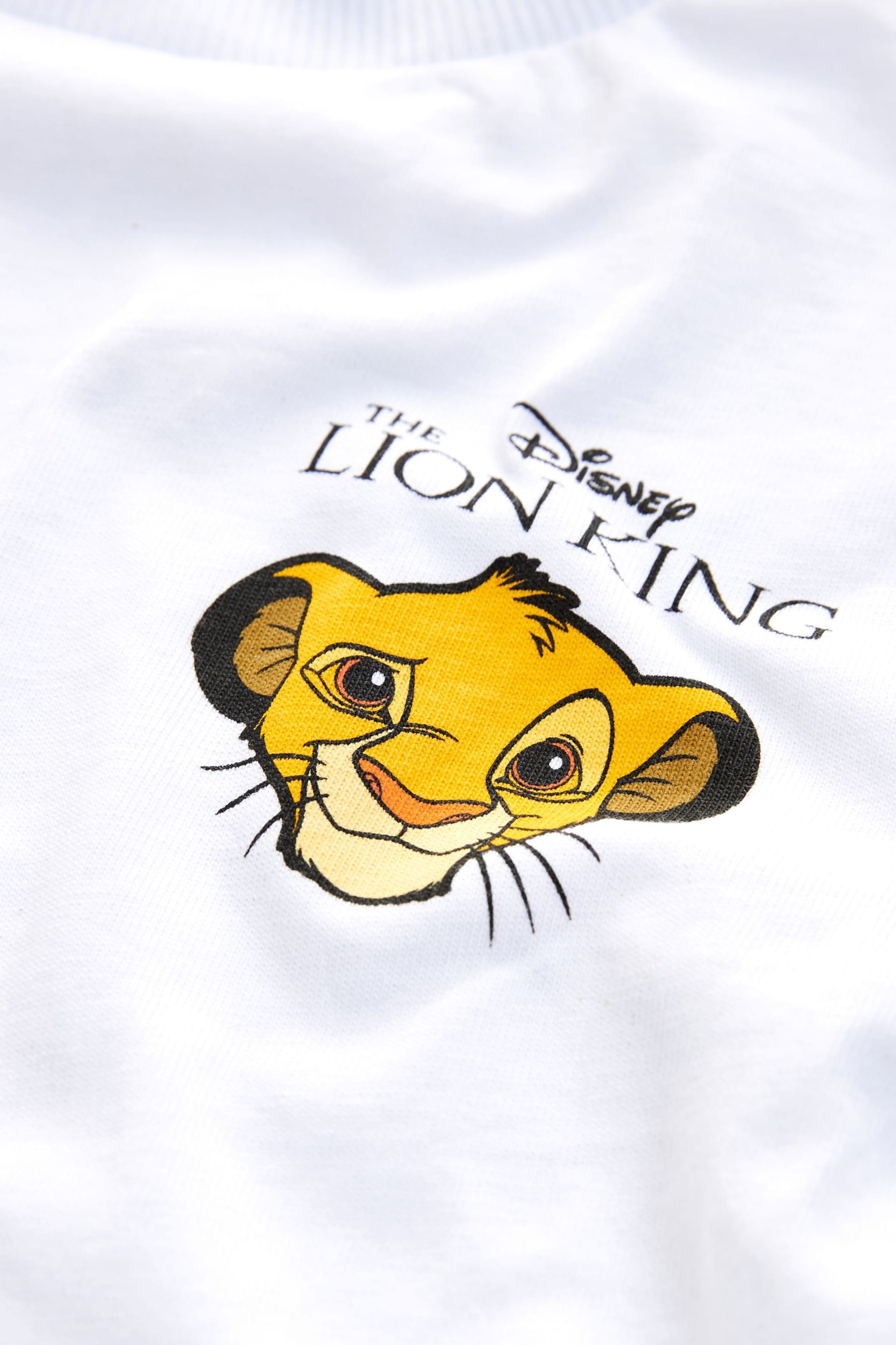 White Simba Lion King Short Sleeve T-Shirt (6mths-8yrs) - Image 3 of 3