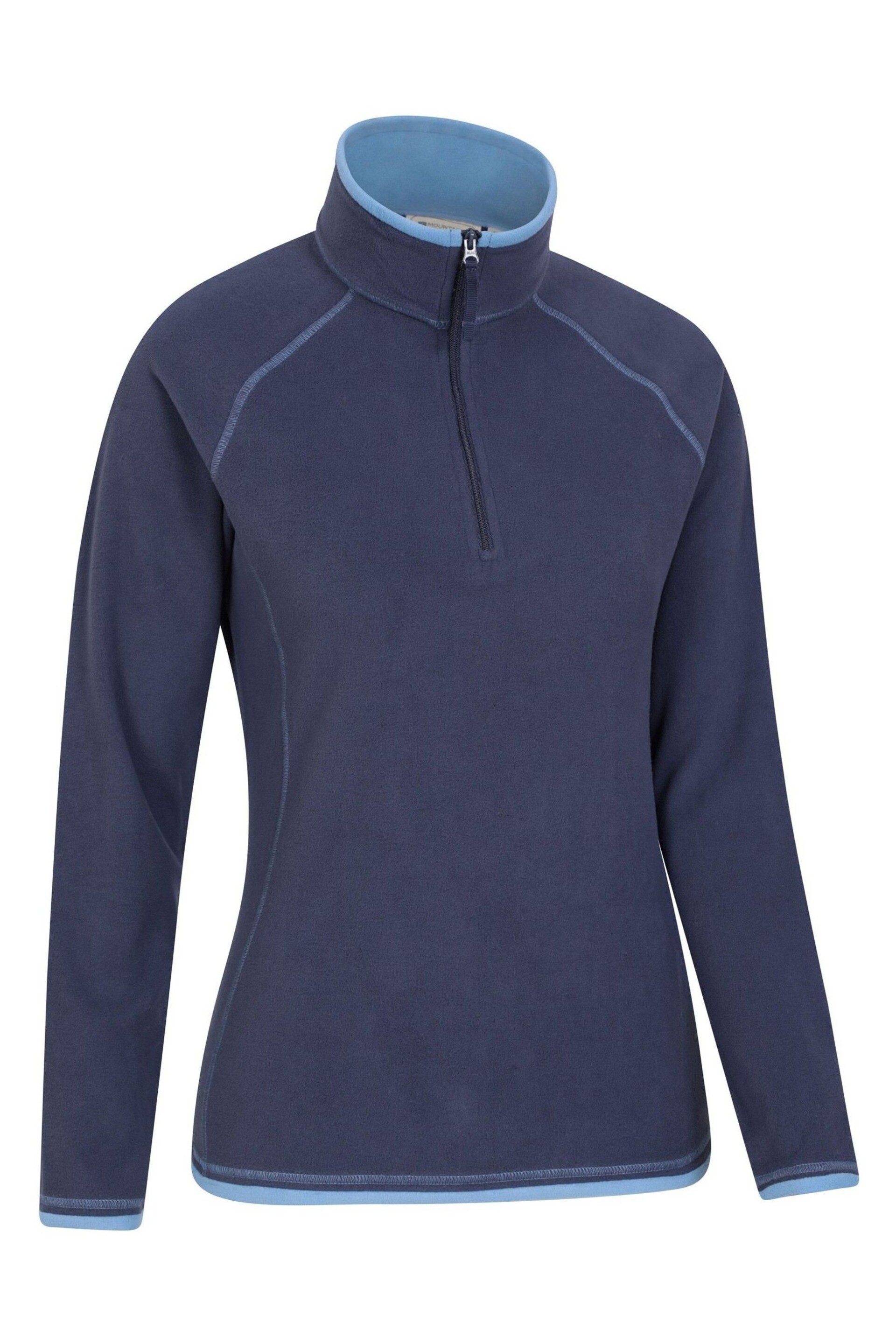 Mountain Warehouse Blue Womens Montana Zip-Up Microfleece Top - Image 2 of 5