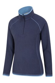 Mountain Warehouse Blue Womens Montana Zip-Up Microfleece Top - Image 3 of 5