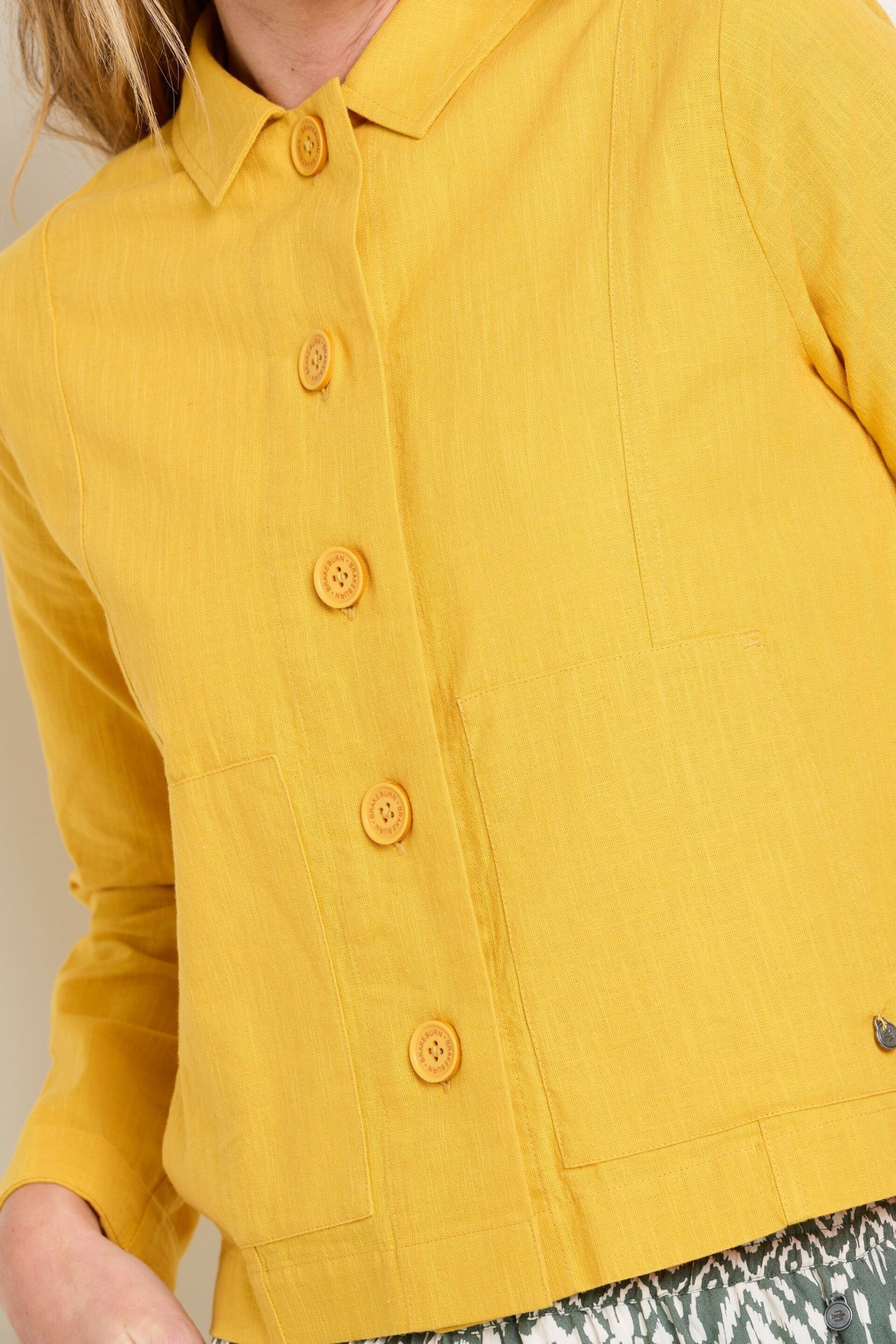 Brakeburn Yellow Mustard Casual Jacket - Image 4 of 5