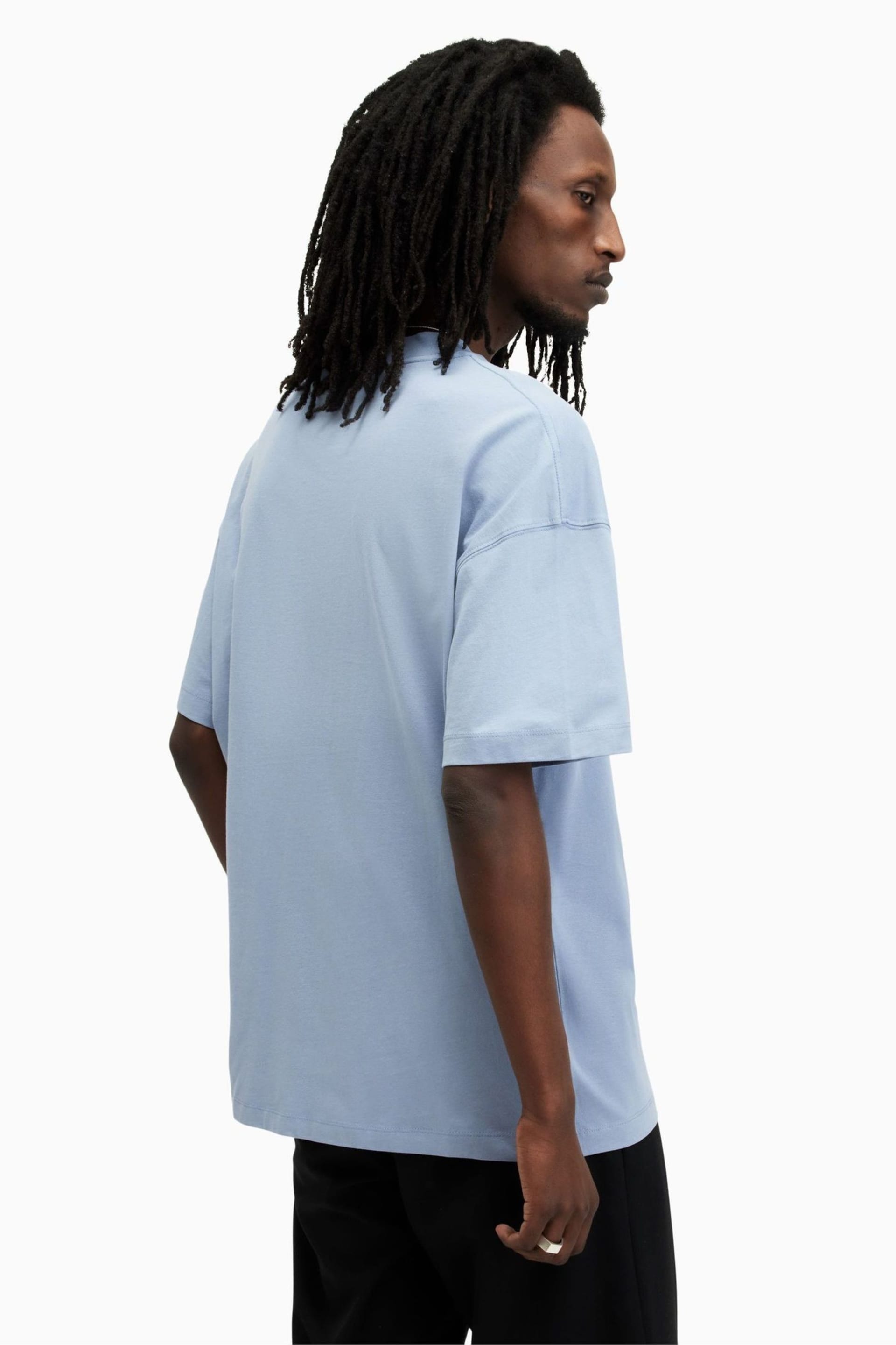 AllSaints Blue Subverse Short Sleeve Crew T-Shirt - Image 2 of 6