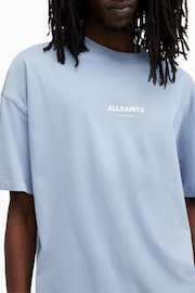 AllSaints Blue Subverse Short Sleeve Crew T-Shirt - Image 3 of 6