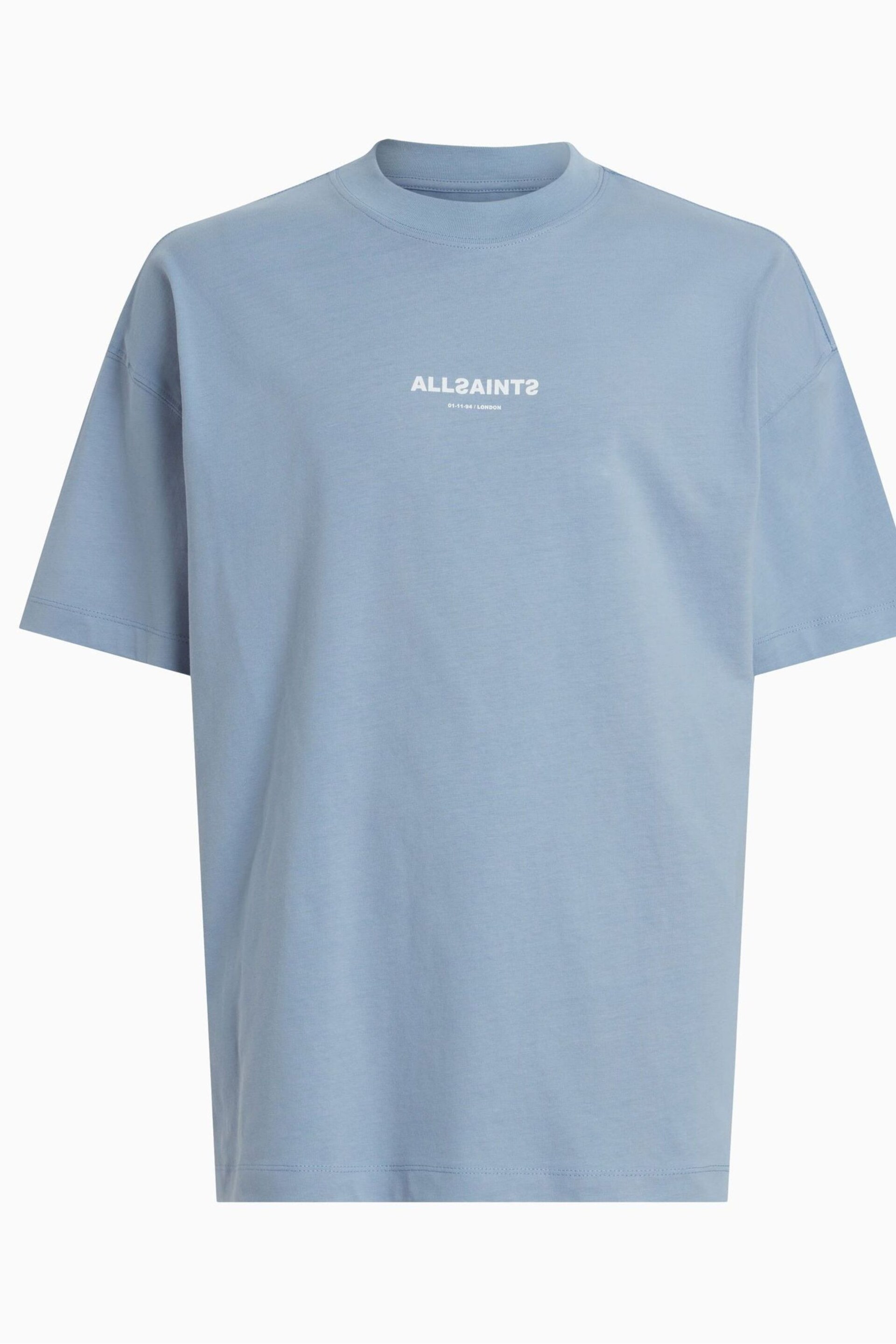 AllSaints Blue Subverse Short Sleeve Crew T-Shirt - Image 6 of 6