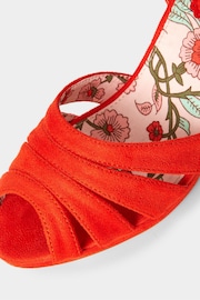 Joe Browns Orange Strappy Peep Toe Block Heeled Sandals - Image 4 of 4
