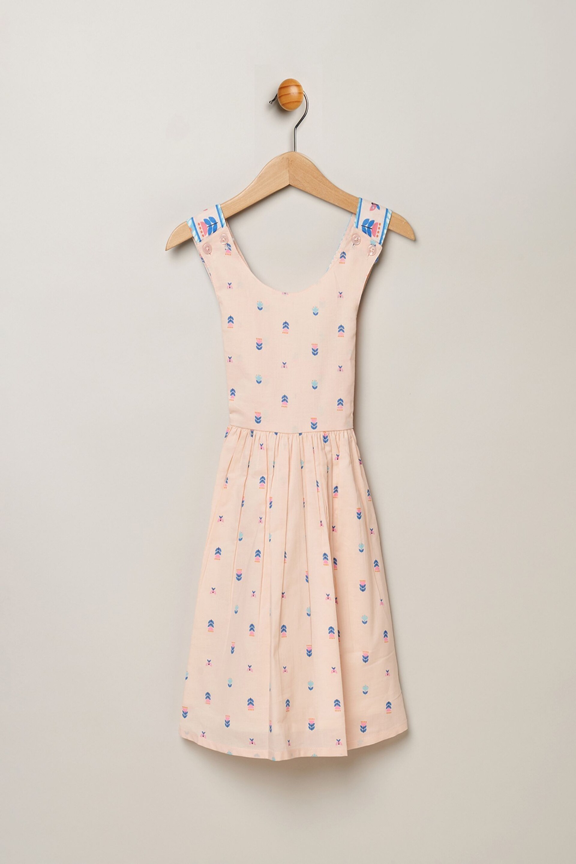 Miss Pink Skater Dress With Cross-Over Straps - Image 1 of 3