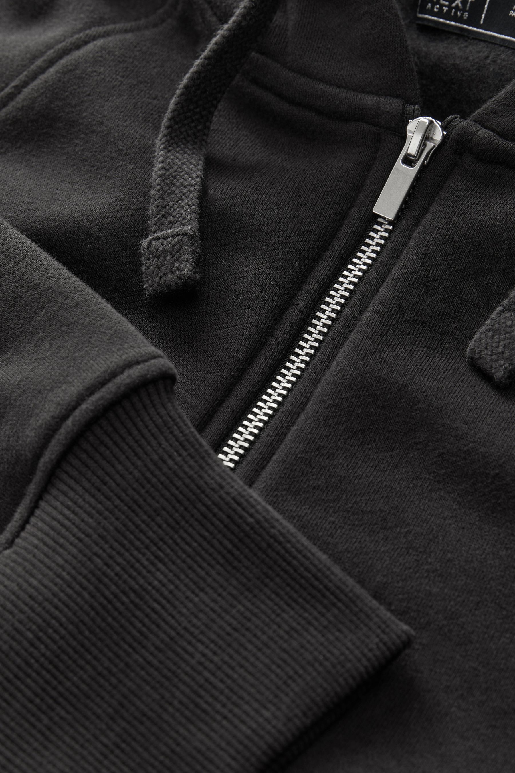 Longline black zip hoodie hotsell