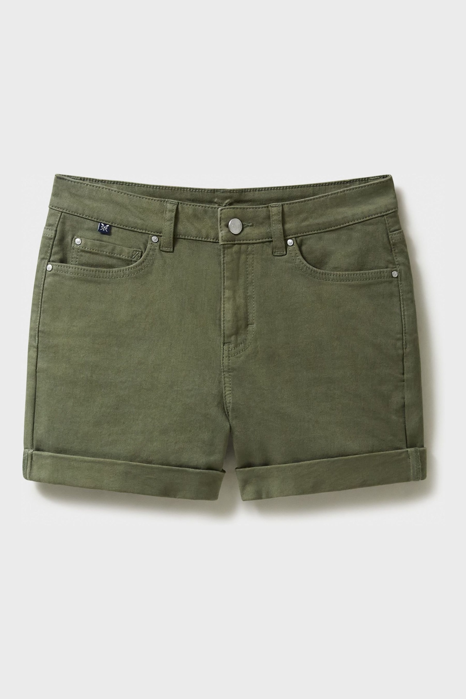 Crew Clothing Plain Cotton Fitted Turn Up Short - Image 4 of 4