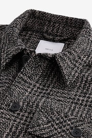 Monochrome Check Shacket Overshirt - Image 7 of 8