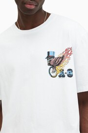 AllSaints White Roller Short Sleeve Crew Neck T-Shirt - Image 5 of 7