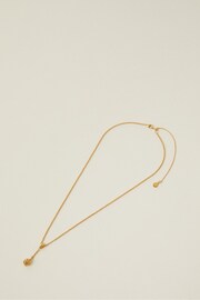 Accessorize 14ct Gold Plated Bead Y Necklace - Image 2 of 3
